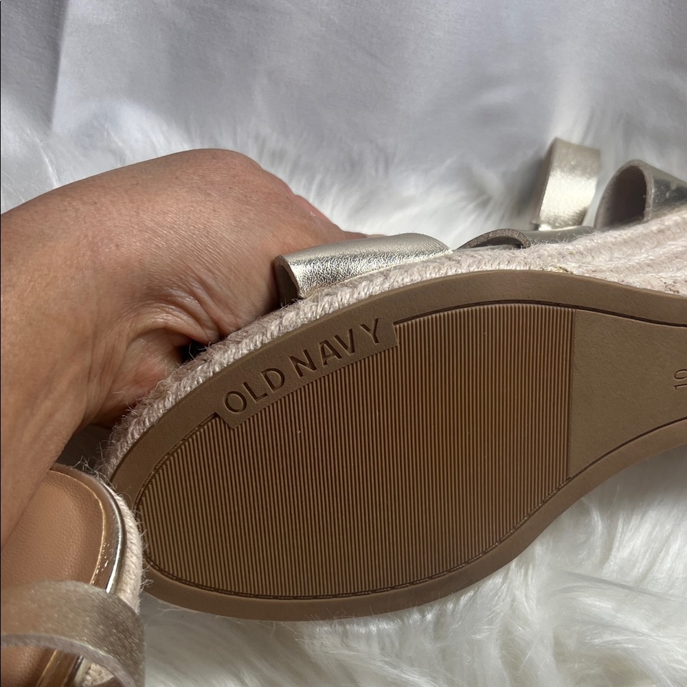Old Navy Metallic Wedge Sandals View 6